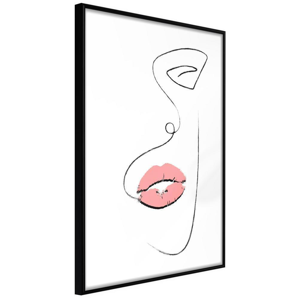 Black and white Wall Frame - Temptation-artwork for wall with acrylic glass protection