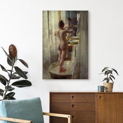 Canvas Print - At the Bathtub-ArtfulPrivacy-Wall Art Collection