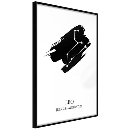Typography Framed Art Print - Zodiac: Leo I-artwork for wall with acrylic glass protection