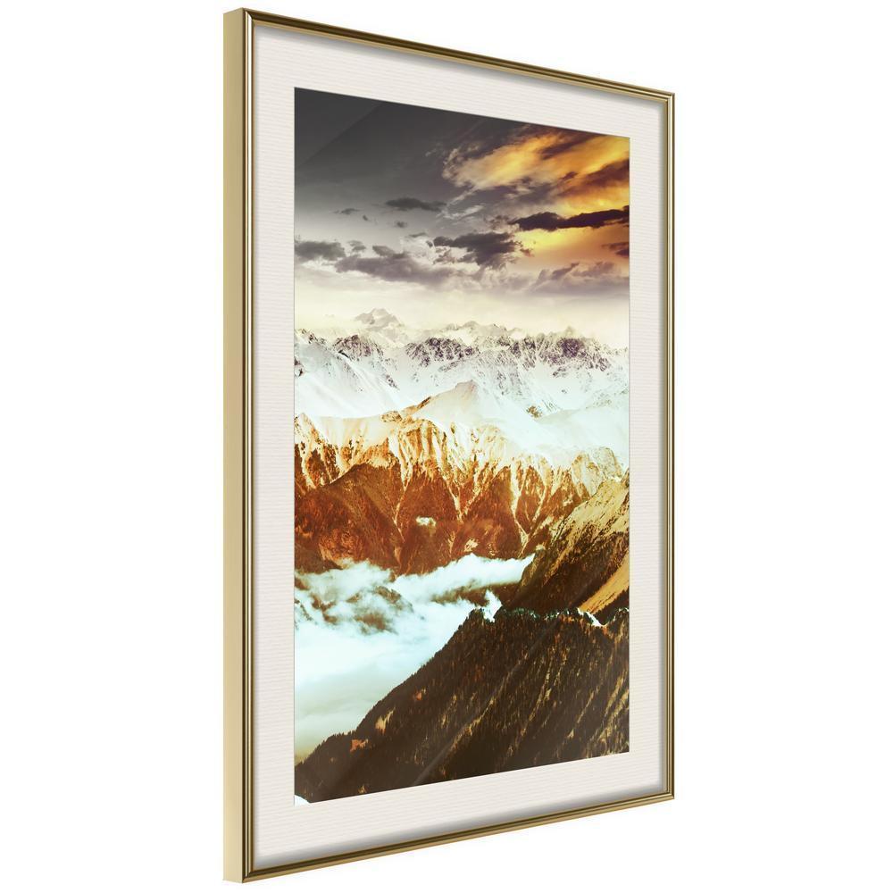 Autumn Framed Poster - Mountain Land-artwork for wall with acrylic glass protection