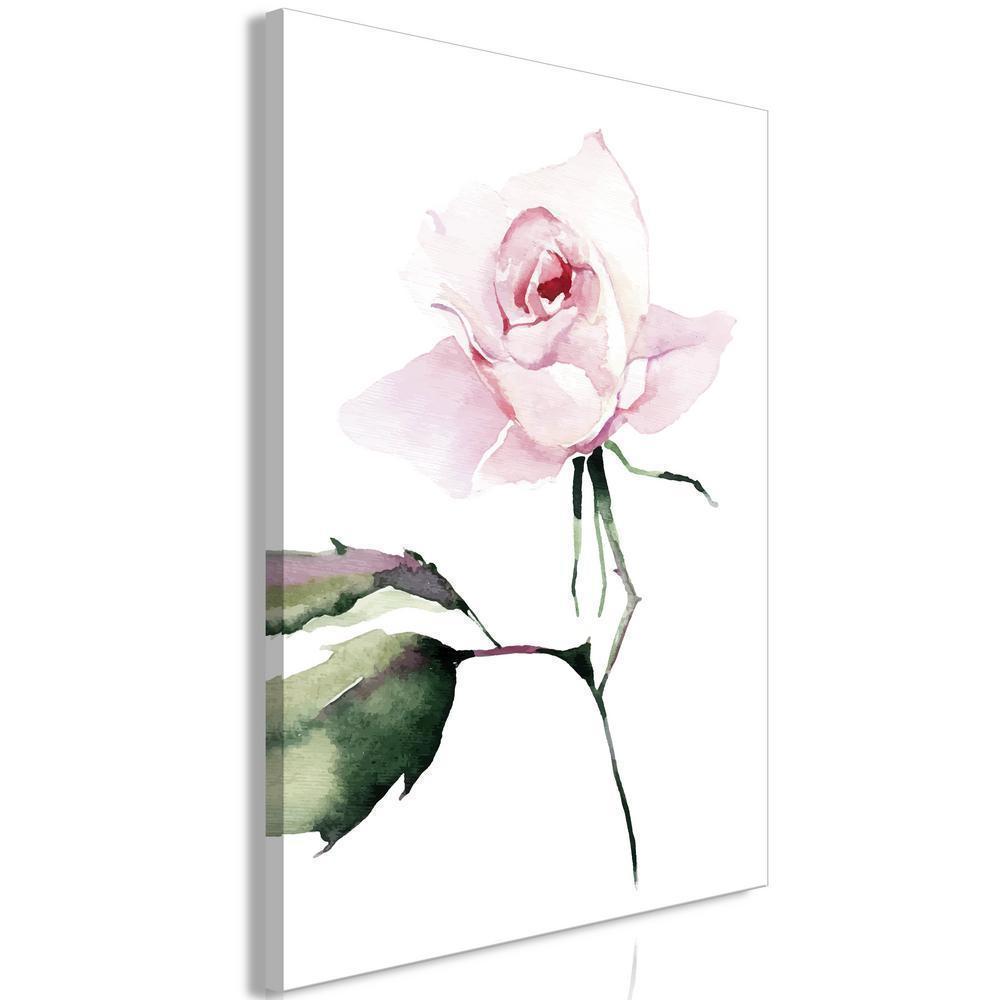 Impression sur toile - Rose solitaire (1 partie) verticale