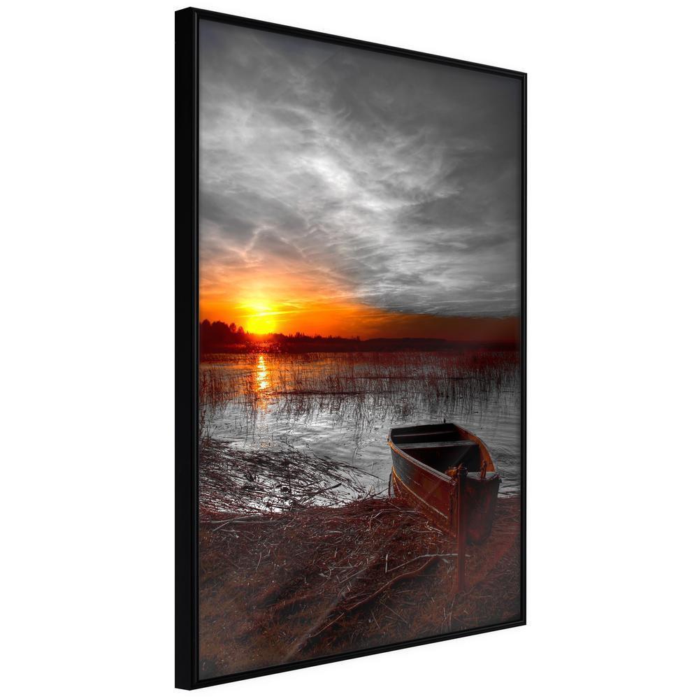 Framed Art - Rising Sun-artwork for wall with acrylic glass protection