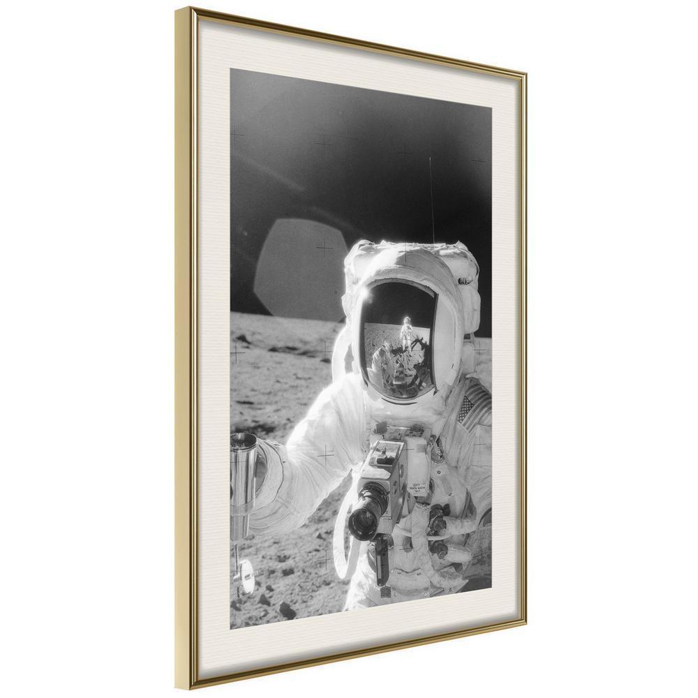 Black and White Framed Poster - Space Fun-artwork for wall with acrylic glass protection