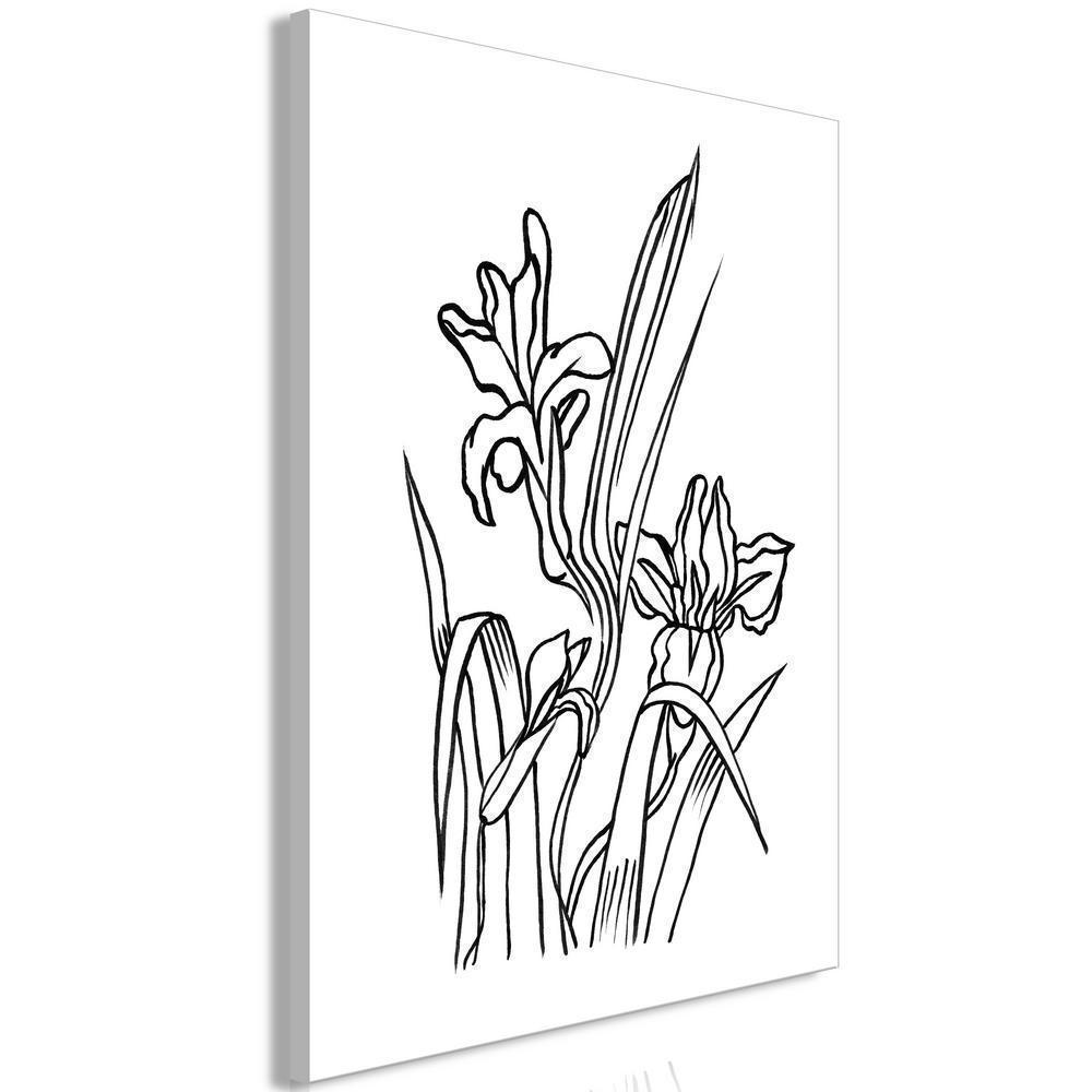 Canvas Print - Love Irises (1 Part) Vertical-ArtfulPrivacy-Wall Art Collection