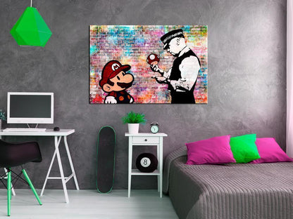 Canvas Print - Banksy: Colourful Brick-ArtfulPrivacy-Wall Art Collection