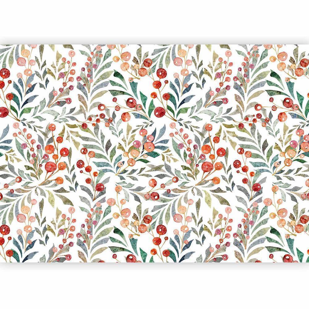 Wall Mural - Leaves of Red Berries