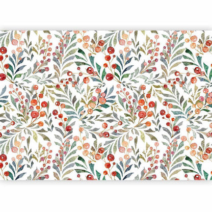 Wall Mural - Leaves of Red Berries