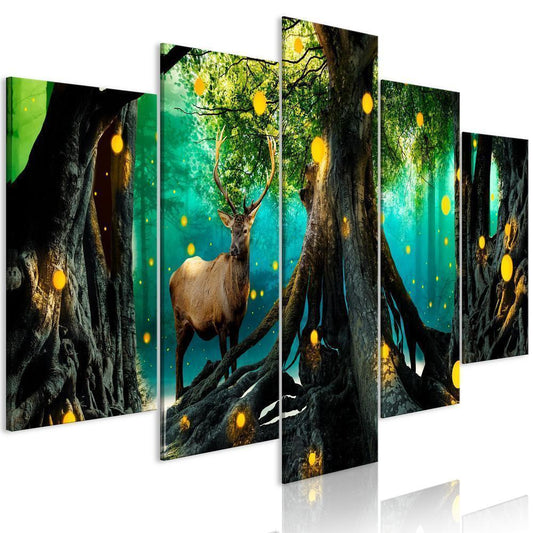Canvas Print - Enchanted Forest (5 Parts) Wide-ArtfulPrivacy-Wall Art Collection