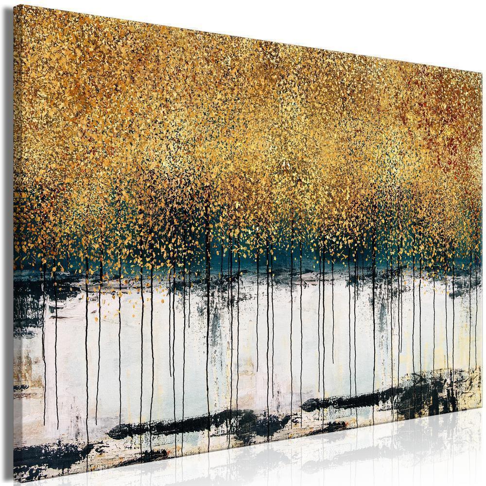 Canvas Print - Gilded Nature (1 Part) Wide-ArtfulPrivacy-Wall Art Collection