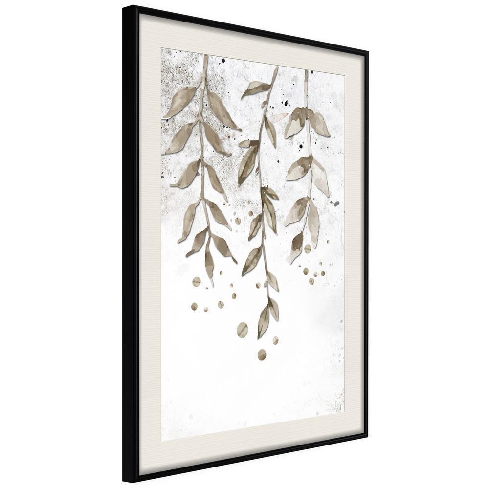 Autumn Framed Poster - Curtain of Leaves-artwork for wall with acrylic glass protection