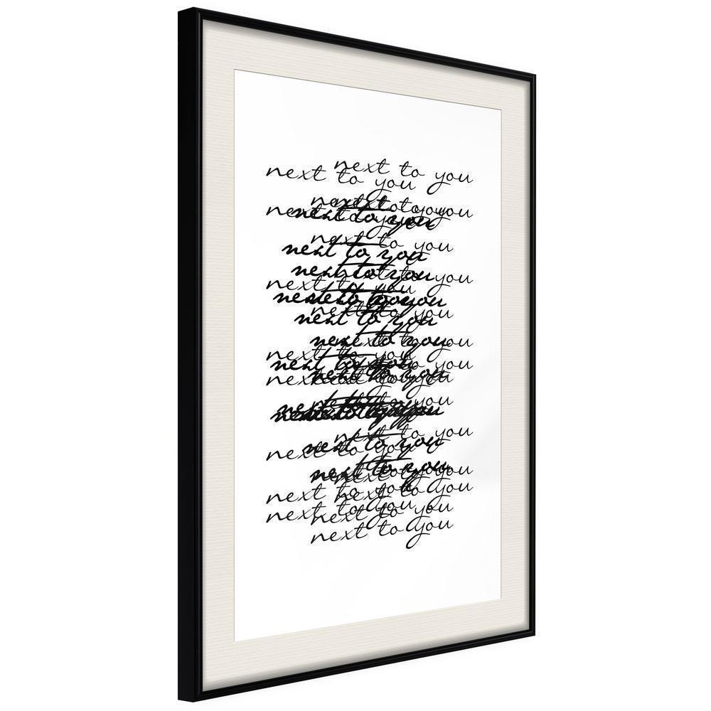 Typography Framed Art Print - Love Letter-artwork for wall with acrylic glass protection