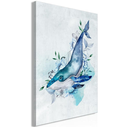 Canvas Print - Mr Whale (1 Part) Vertical-ArtfulPrivacy-Wall Art Collection