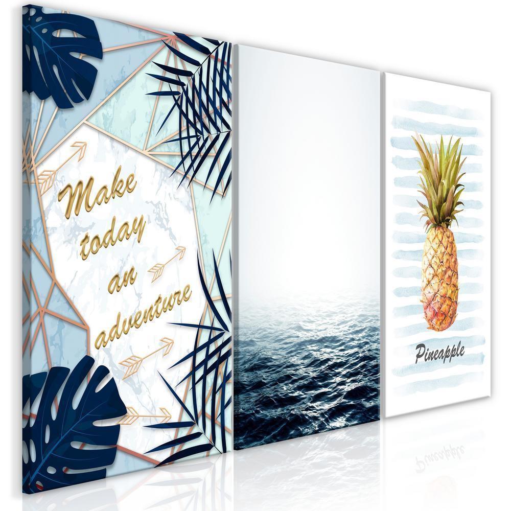 Canvas Print - Pineapple Quote (3 Parts)-ArtfulPrivacy-Wall Art Collection