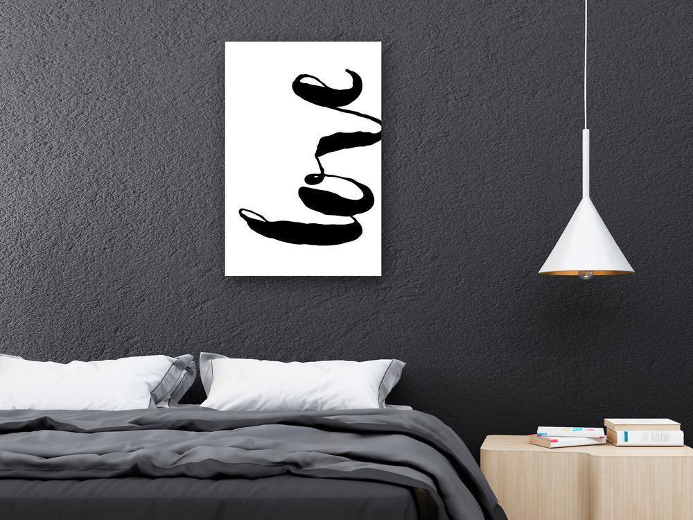 Canvas Print - Black Love (1 Part) Vertical-ArtfulPrivacy-Wall Art Collection