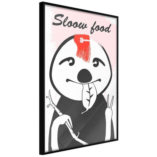 Nursery Room Wall Frame - Sloth's Favourite Food-artwork for wall with acrylic glass protection