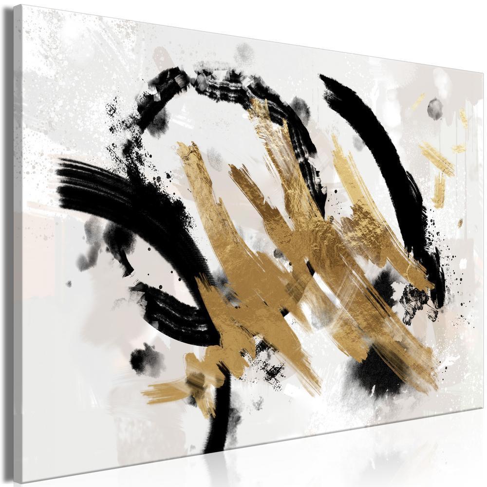 Canvas Print - Golden Impression (1 Part) Wide-ArtfulPrivacy-Wall Art Collection