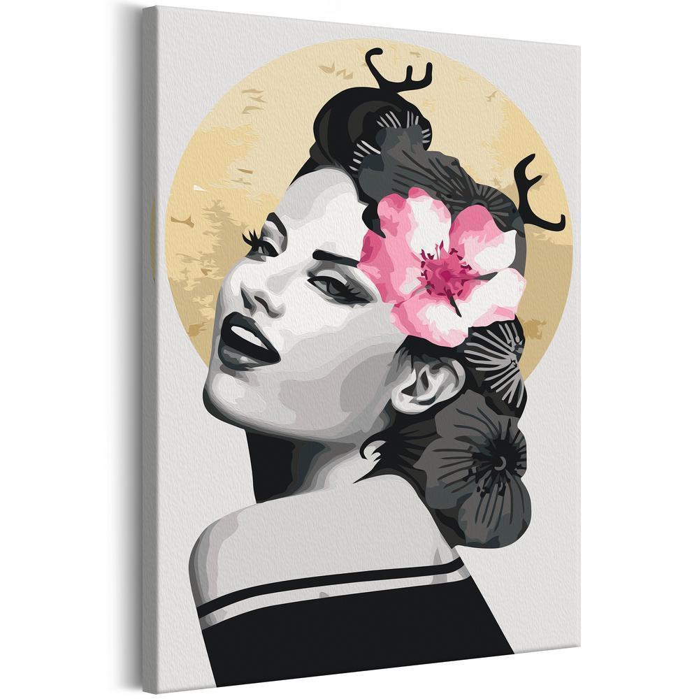 Start learning Painting - Paint By Numbers Kit - Happy Pin Up - new hobby