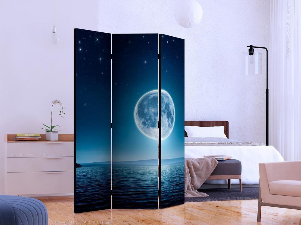 Decorative partition-Room Divider - Moonlit night-Folding Screen Wall Panel by ArtfulPrivacy