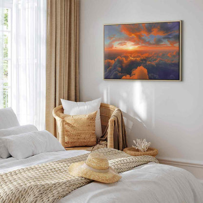 Canvas Print - When Dawn Tickles the Clouds: A Spectacle of Colors on the Morning Sky