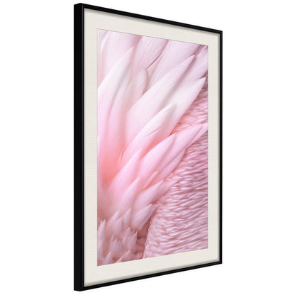 Abstract Poster Frame - Pink Feathers-artwork for wall with acrylic glass protection