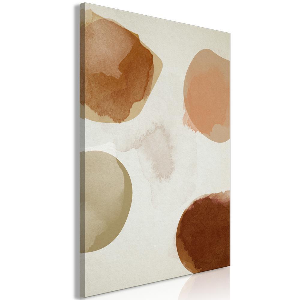 Canvas Print - Beige Abstraction (1 Part) Vertical-ArtfulPrivacy-Wall Art Collection