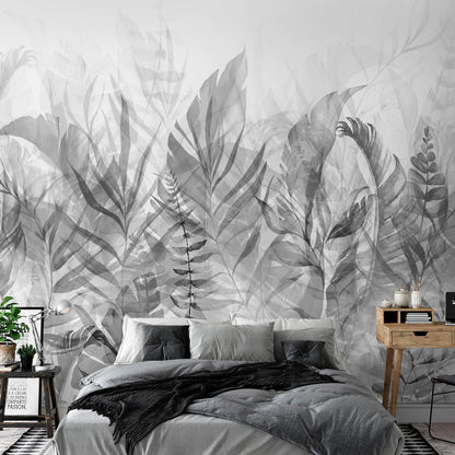 Wall Mural - Magic Grove (Black and White)-Wall Murals-ArtfulPrivacy