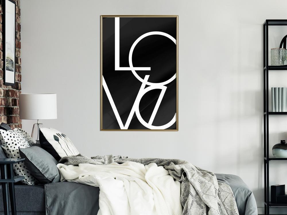 Typography Framed Art Print - Simply Love-artwork for wall with acrylic glass protection