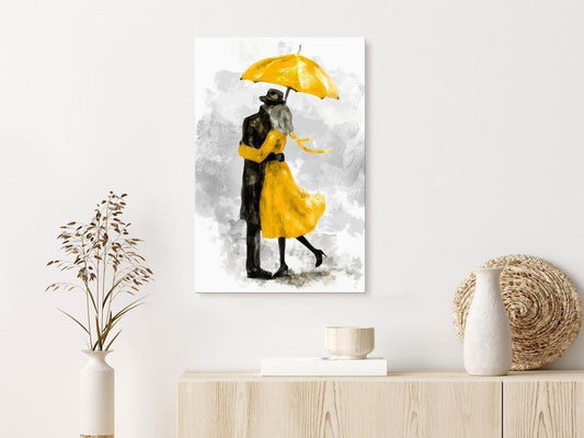 Canvas Print - Under Yellow Umbrella (1 Part) Vertical-ArtfulPrivacy-Wall Art Collection