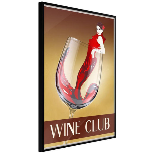 Typography Framed Art Print - Woman is Like a Wine-artwork for wall with acrylic glass protection