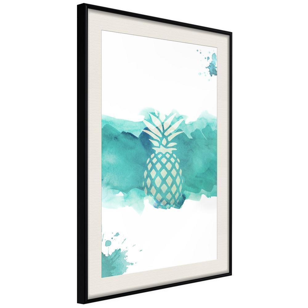 Botanical Wall Art - Pastel Pineapple-artwork for wall with acrylic glass protection