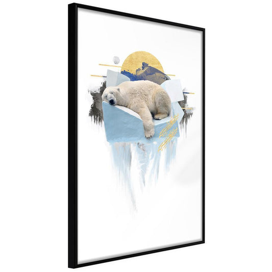 Winter Design Framed Artwork - King of the Arctic-artwork for wall with acrylic glass protection