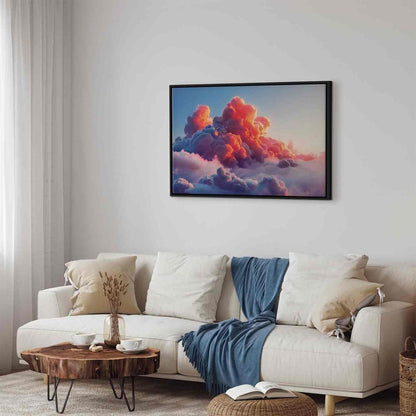 Canvas Print - Twilight Spectacle: Clouds in Shades of Pink and Violet