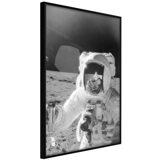 Black and White Framed Poster - Space Fun-artwork for wall with acrylic glass protection