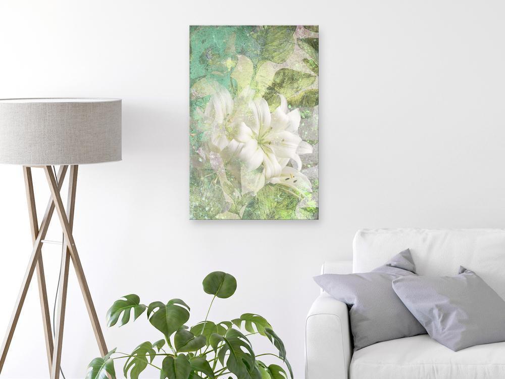 Canvas Print - Green Breath (1 Part) Vertical-ArtfulPrivacy-Wall Art Collection