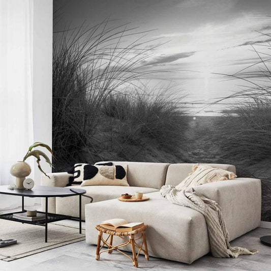 Wall Mural - beach (black and white)