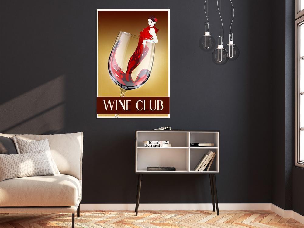 Canvas Print - Wine Club (1 Part) Vertical-ArtfulPrivacy-Wall Art Collection