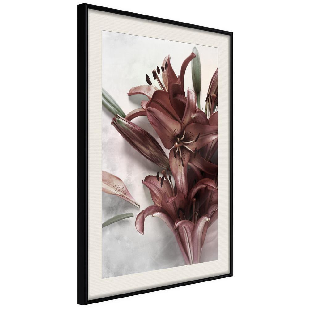 Botanical Wall Art - Burgundy Solace-artwork for wall with acrylic glass protection