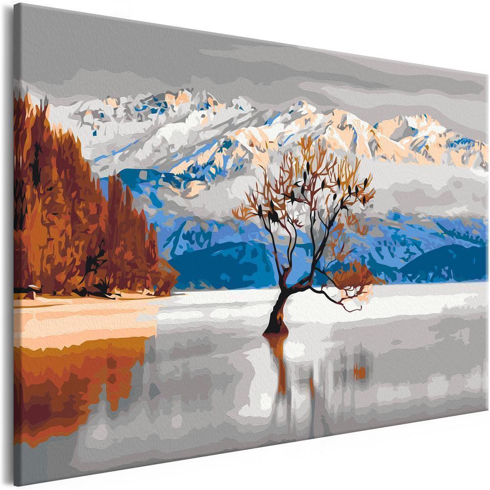 Start learning Painting - Paint By Numbers Kit - Wanaka Lake - new hobby