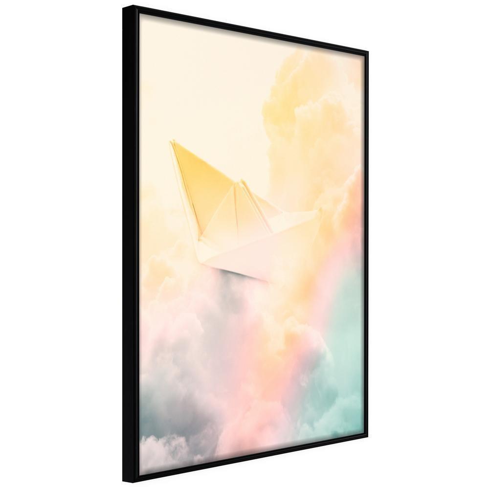 Botanical Wall Art - Paper Boat-artwork for wall with acrylic glass protection
