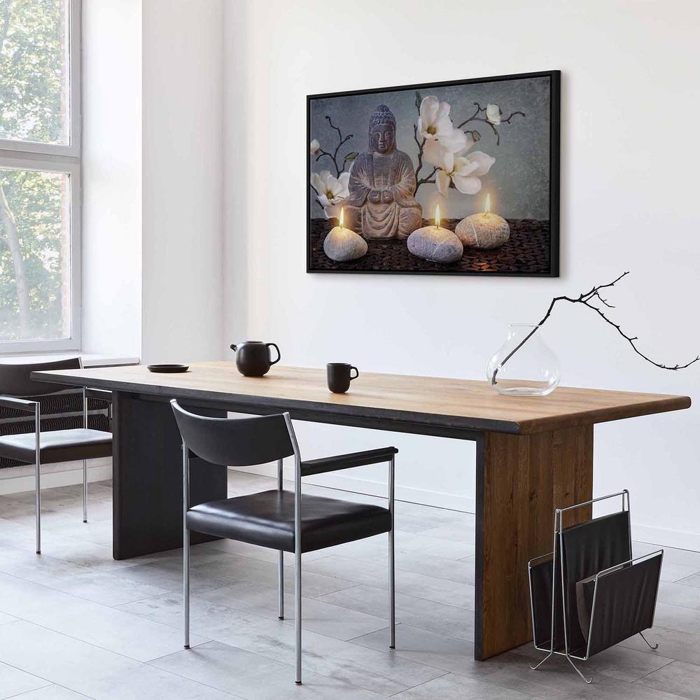 Canvas Print - Buddha and Stones (1 Part) Wide