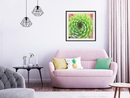 Botanical Wall Art - Stone Rose (Square)-artwork for wall with acrylic glass protection