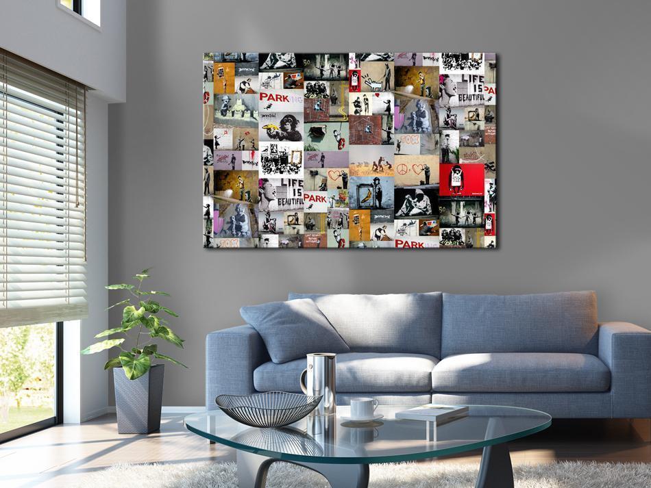 Canvas Print - Art of Collage: Banksy-ArtfulPrivacy-Wall Art Collection