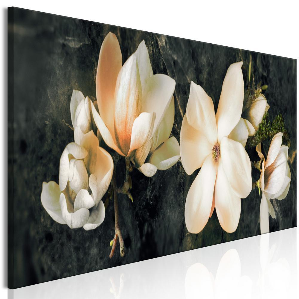 Canvas Print - Avant-Garde Magnolia (1 Part) Narrow Orange-ArtfulPrivacy-Wall Art Collection