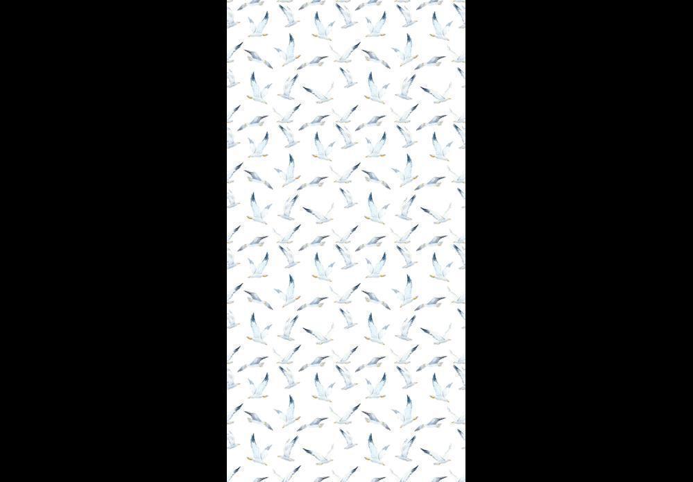 Classic Wallpaper made with non woven fabric - Wallpaper - Flying Seagulls - ArtfulPrivacy