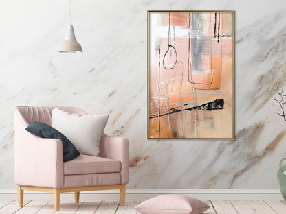 Abstract Poster Frame - Pastel Abstraction-artwork for wall with acrylic glass protection