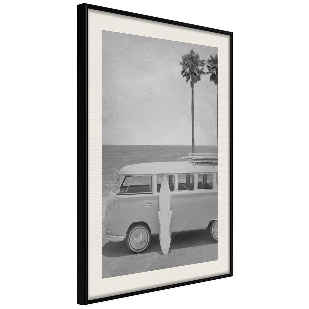 Vintage Motif Wall Decor - Hippie Van II-artwork for wall with acrylic glass protection
