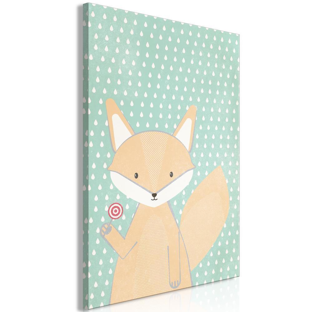 Canvas Print - Little Fox (1 Part) Vertical-ArtfulPrivacy-Wall Art Collection