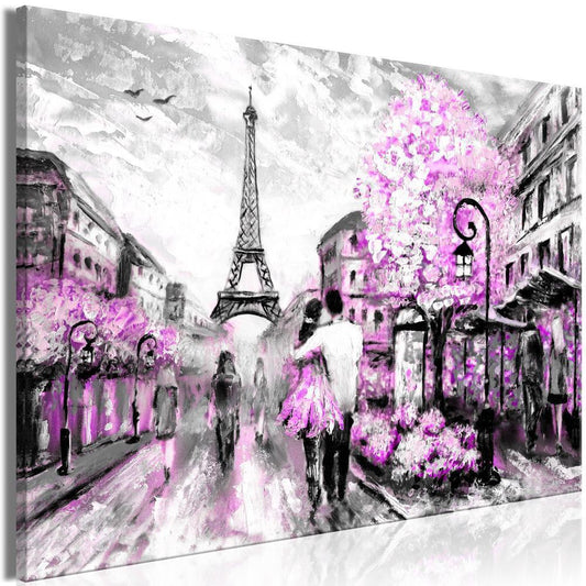 Canvas Print - Colourful Rendez-Vous (1 Part) Wide Pink-ArtfulPrivacy-Wall Art Collection
