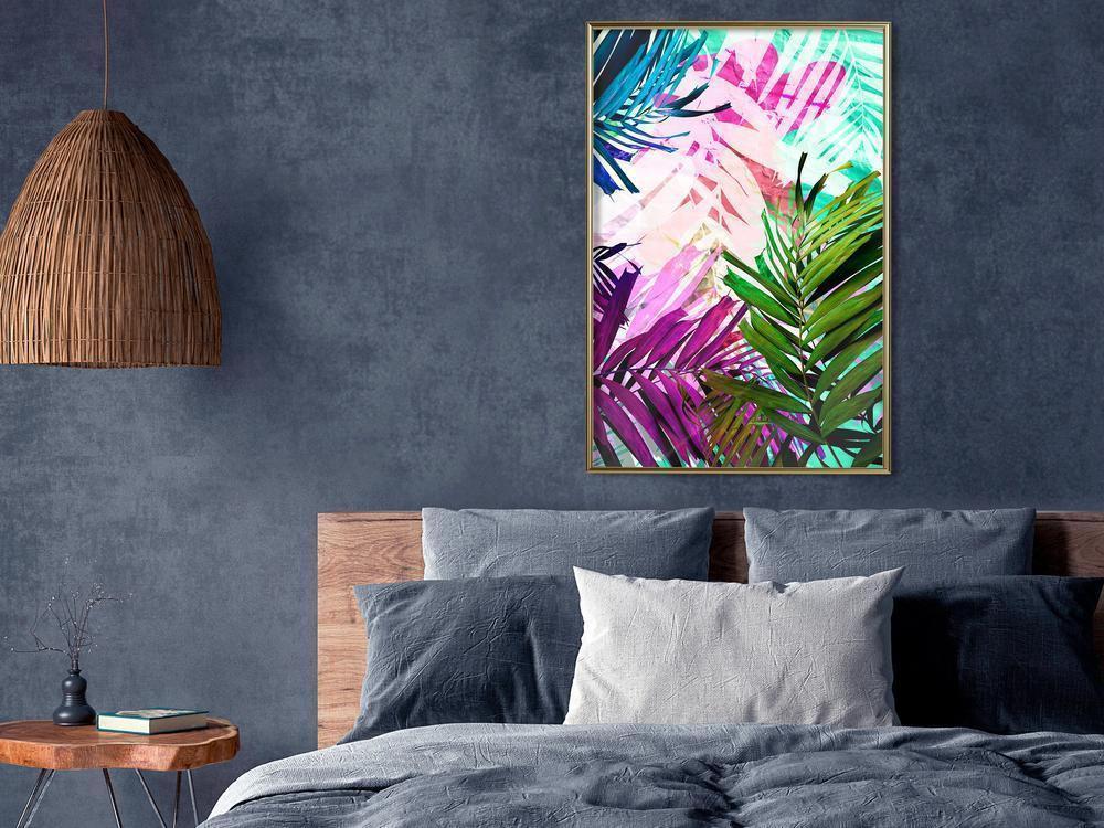 Botanical Wall Art - Vibrant Jungle-artwork for wall with acrylic glass protection