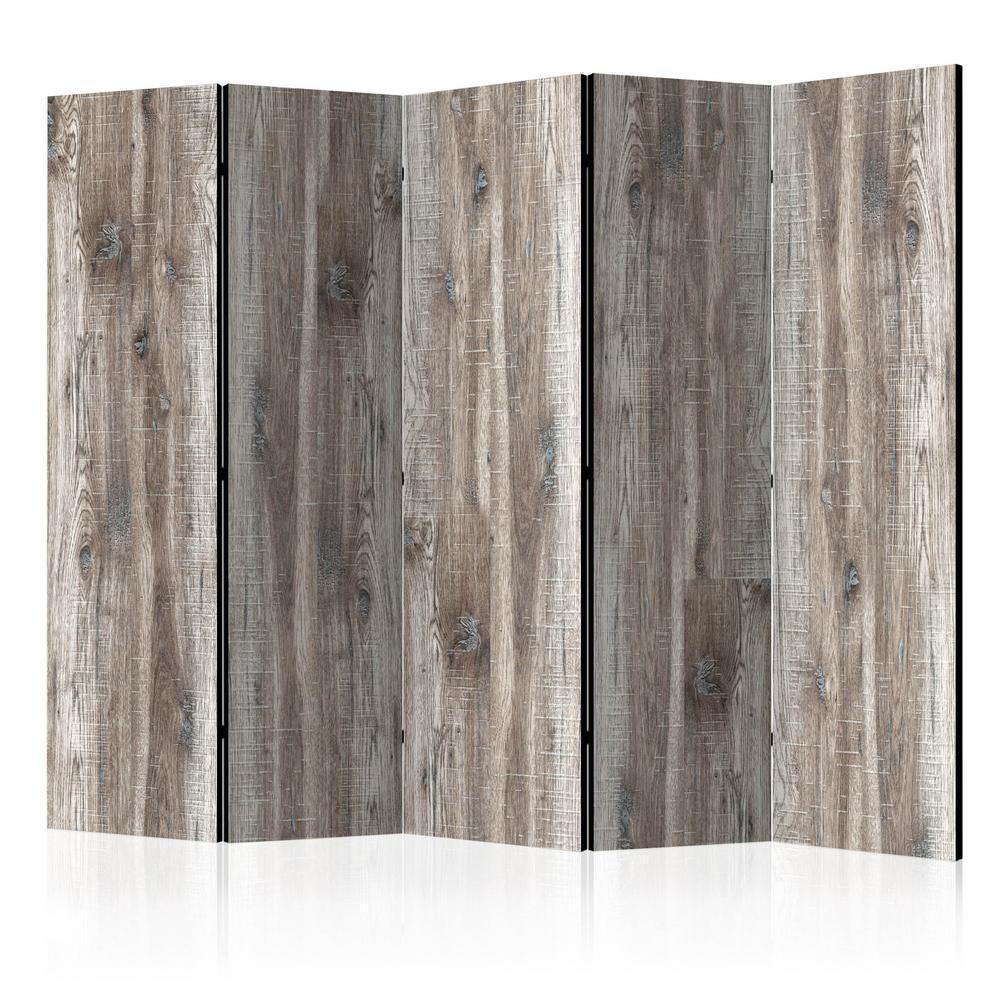 Room Divider - Stylish Wood II- A 5 Panel Folding Screen For Living rooms, bedrooms or home office, decorative folding screen made with wood and canvas